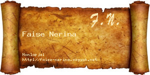 Faise Nerina névjegykártya